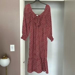 Long sleeved printed dress